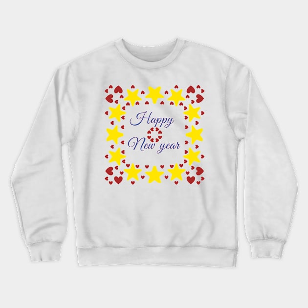 Happy New Year Crewneck Sweatshirt by TANSHAMAYA